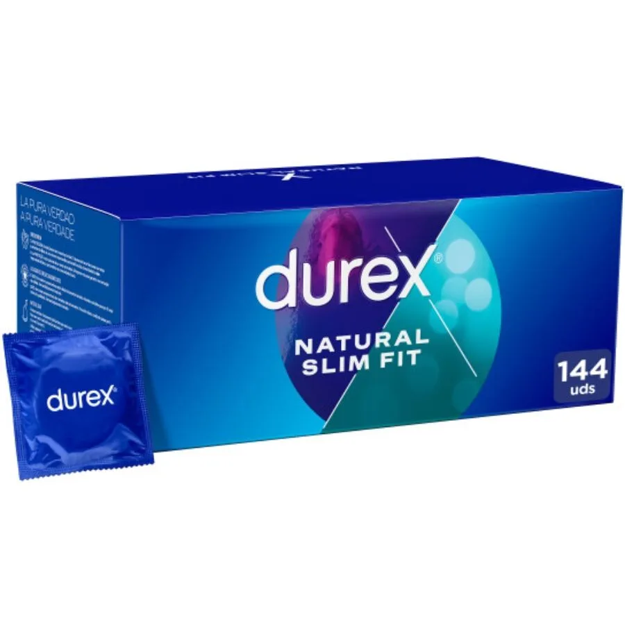 Durex - Natural Slim Fit Básico 144 Unidades