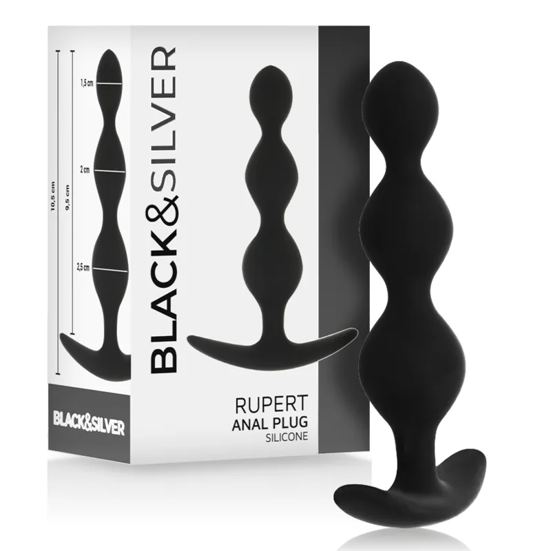 Preto&Silver - Corrente de Bola Anal Rupert 10 cm