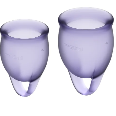 Satisfyer - Copo Menstrual Feel Confident Roxo 15 + 20 ml