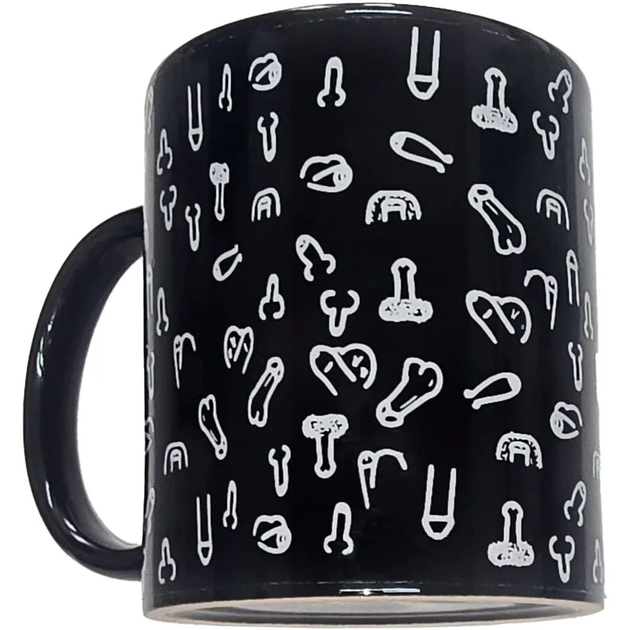 Diablo Picante - Caneca Pénis Preta 370 ml