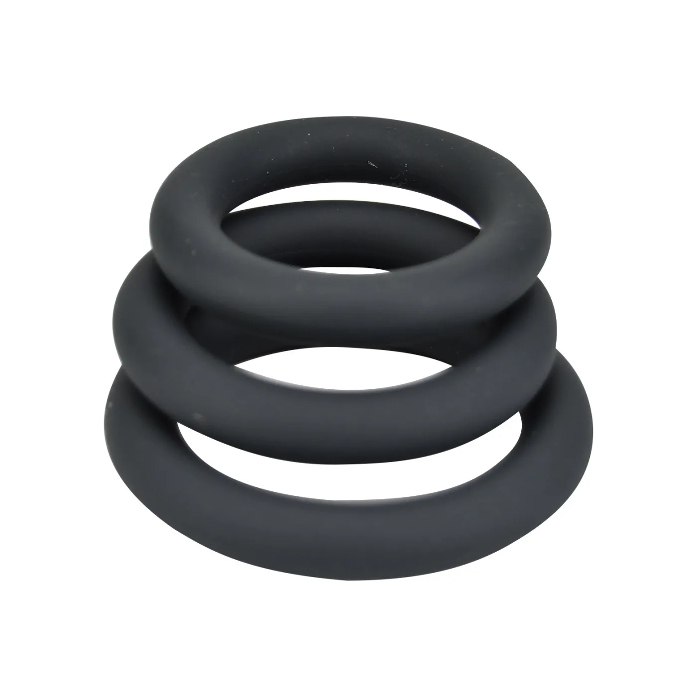 Loving Joy Anéis Penianos Grossos de Silicone (Pack de 3) Cinzento