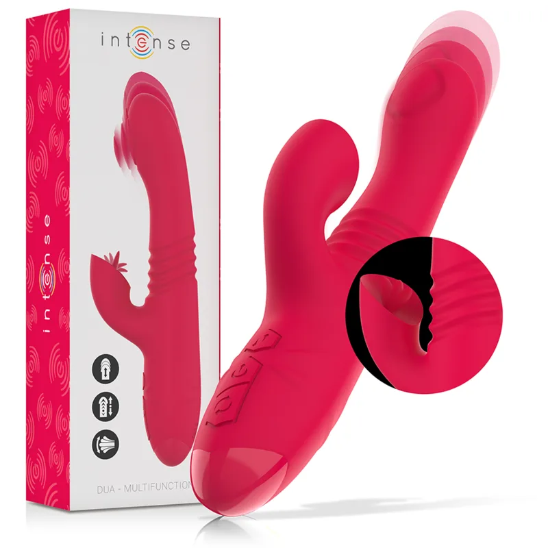Intense - Vibrador Up & Down Recarregvel Dua Multifuno com Língua Vermelha