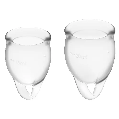 Satisfyer - Copo Menstrual Feel Confident Transparente 15 + 20 ml