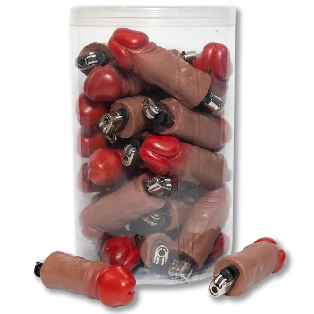 Isqueiro em Forma de Pénis (Pack de 25) Caramelo