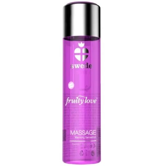 Swede - Fruity Love Efeito de Aquecimento Óleo de Massagem Rosa Framboesa e Ruibarbo 60 ml