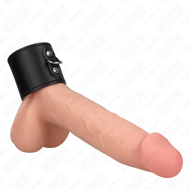 Kink - Anel de Couro para Pénis com Fecho de Pressão 18 X 5 cm