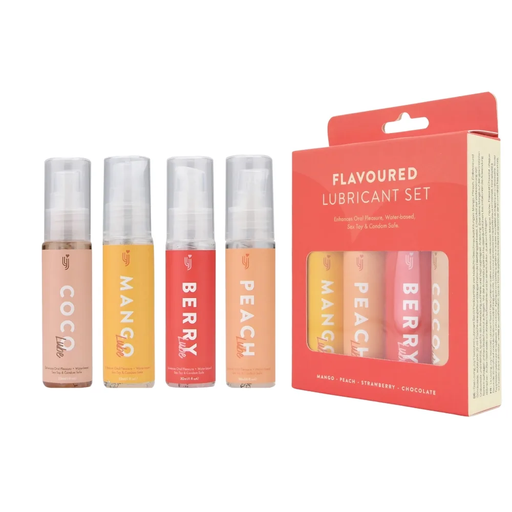 Loving Joy Conjunto de Lubrificantes com Sabor (Pack de 4)