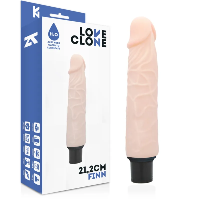 Loveclone - Vibrador Auto Lubrificante Finn 21,2 cm -o- 3,8 cm