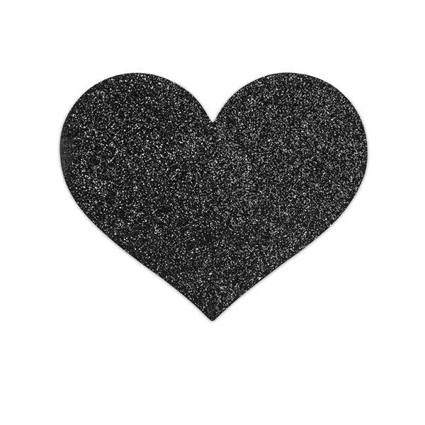Bijoux - Indiscrets Flash Preto Heart Nipple Cuts