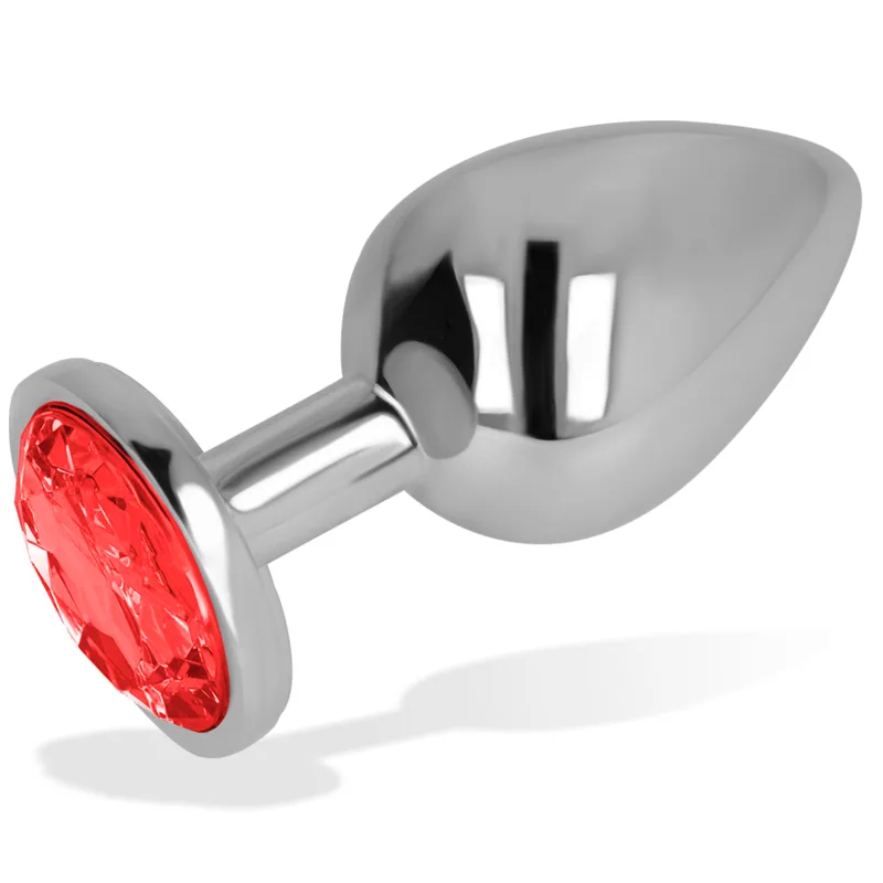 Ohmama - Plug Anal com Cristal Vermelho 8 cm