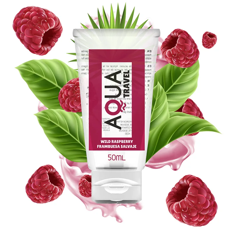 Aqua Travel - Lubrificante À Base de Água Aqua Travel Sabor de Framboesa Selvagem - 50 ml