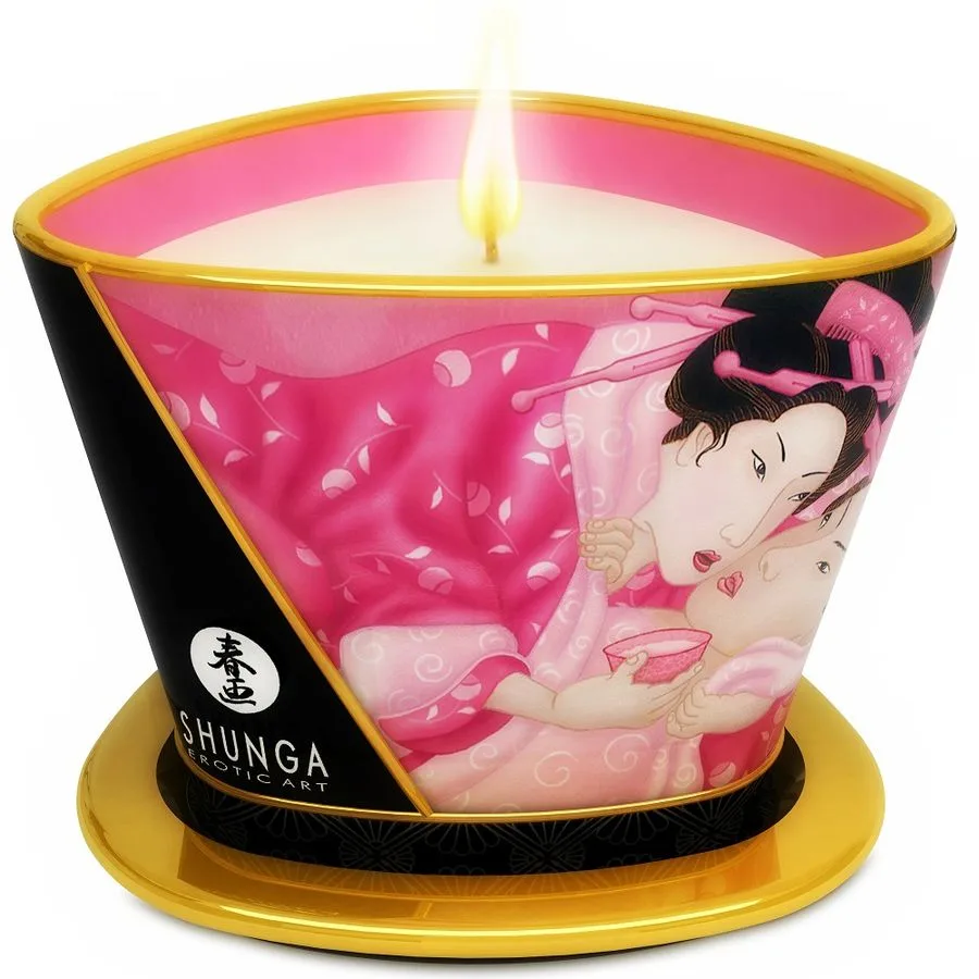 Shunga - Mini Caress By Candelight Vela de Massagem Afrodisíaca Rosas 170 ml
