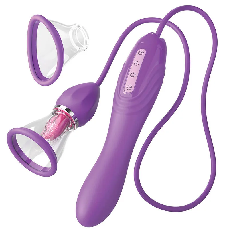 Fantasy For Her - Mangueira de Sucção Max Pleasure com Língua Estimulante Roxa