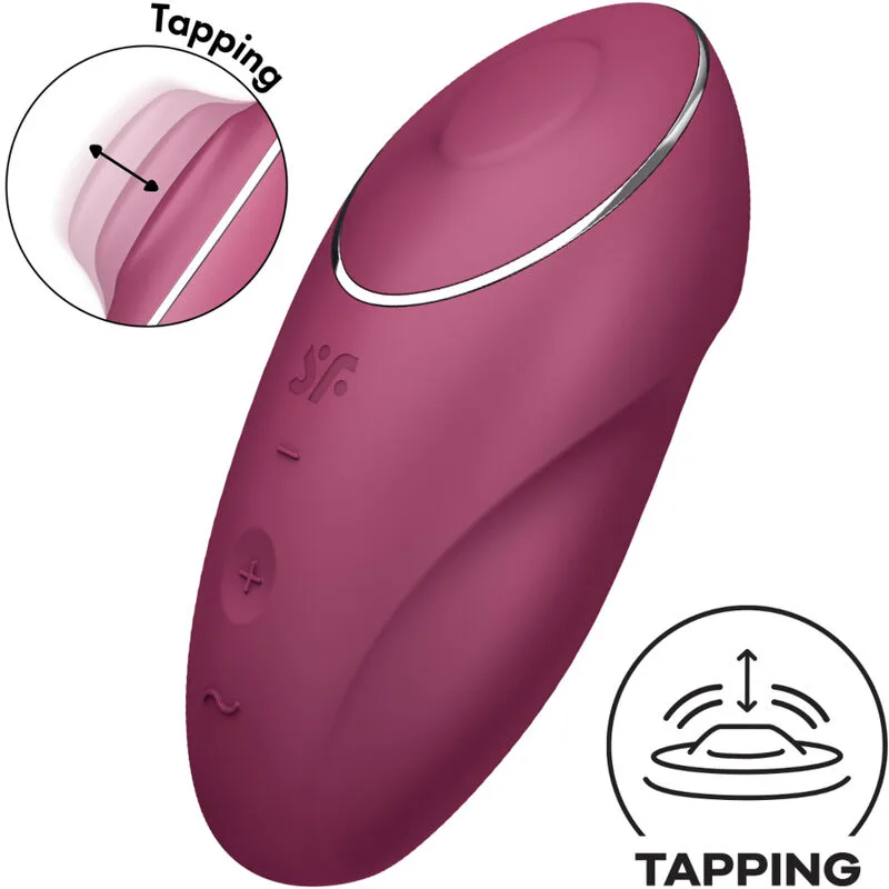 Satisfyer - Tap & Climax 1 Vibrador Lay-On Vermelho