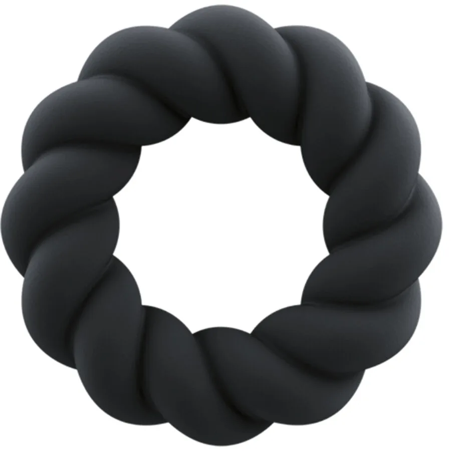 Rocks-Off - Anel Masturbador de Silicone Preto Twist