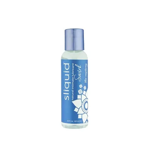 Sliquid Naturals Swirl Lubrificante com Sabor - Framboesa Azul 59ml