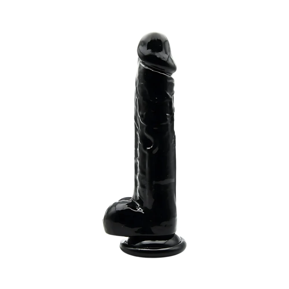 Loving Joy Dildo 8 Polegadas com Testículos Preto