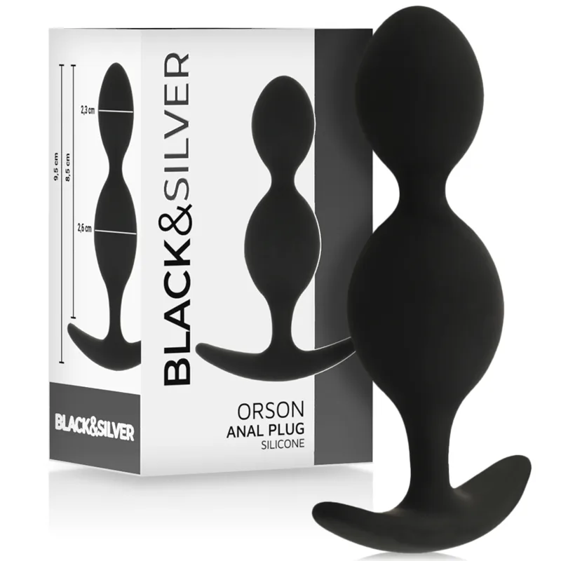 Preto&Silver - Orson Plug Silicone 2 Ondas Anais 9 cm