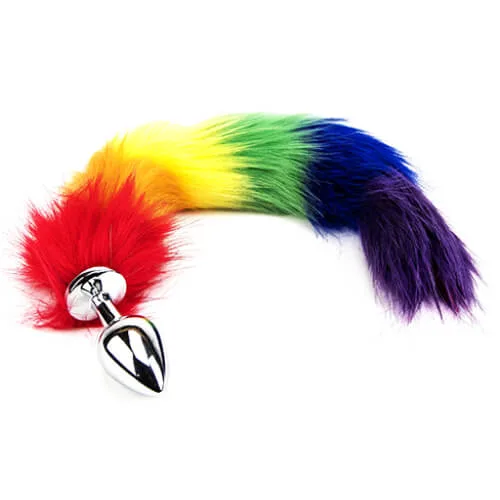 Furry Fantasy Plug Anal com Cauda Arco-Íris