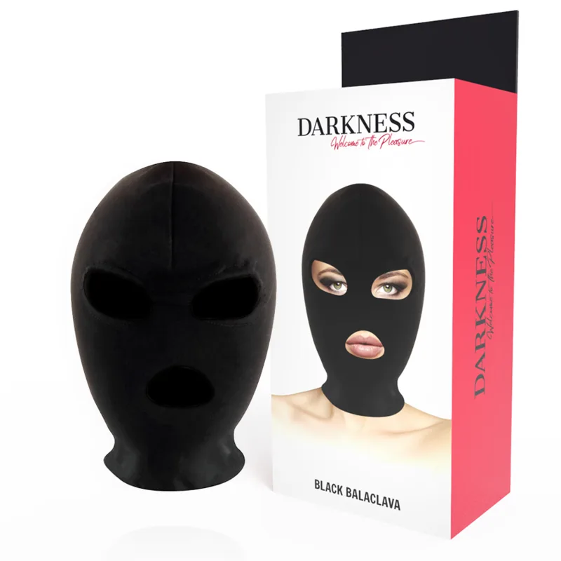 Darkness - Mscara de Submisso de BDSM Boca e Olhos Preta