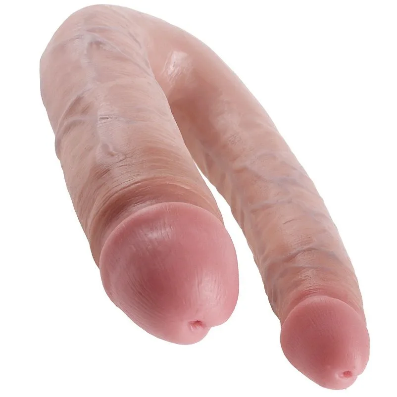 King Cock - U-Shaped Large Double Trouble Flesh 17.8 cm