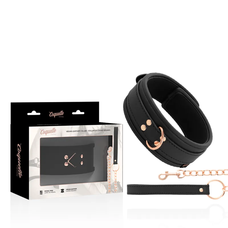 Coquette Chic Desire - Fantasy Vegan Leather Collar with Neoprene Lining