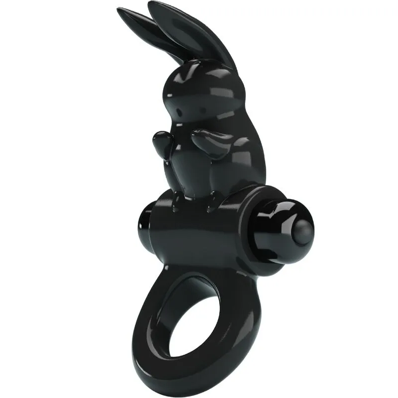 Pretty Love - Anel Vibrador Coelho Anel Excitante 10 Vibrações Preto