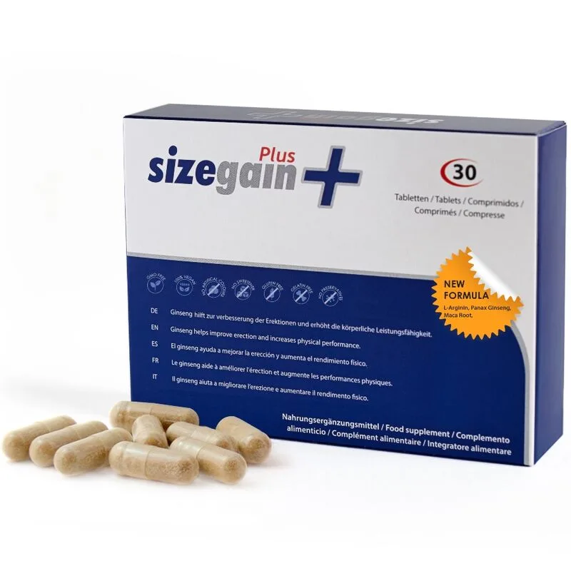 500 Cosmetics - Comprimidos Sizegain Plus para Ampliar o Pénis