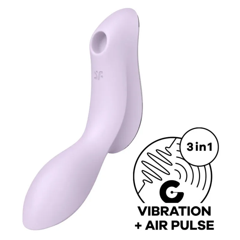 Satisfyer - Vibrador de Pulso de Ar Curvy Trinity 2 Roxo