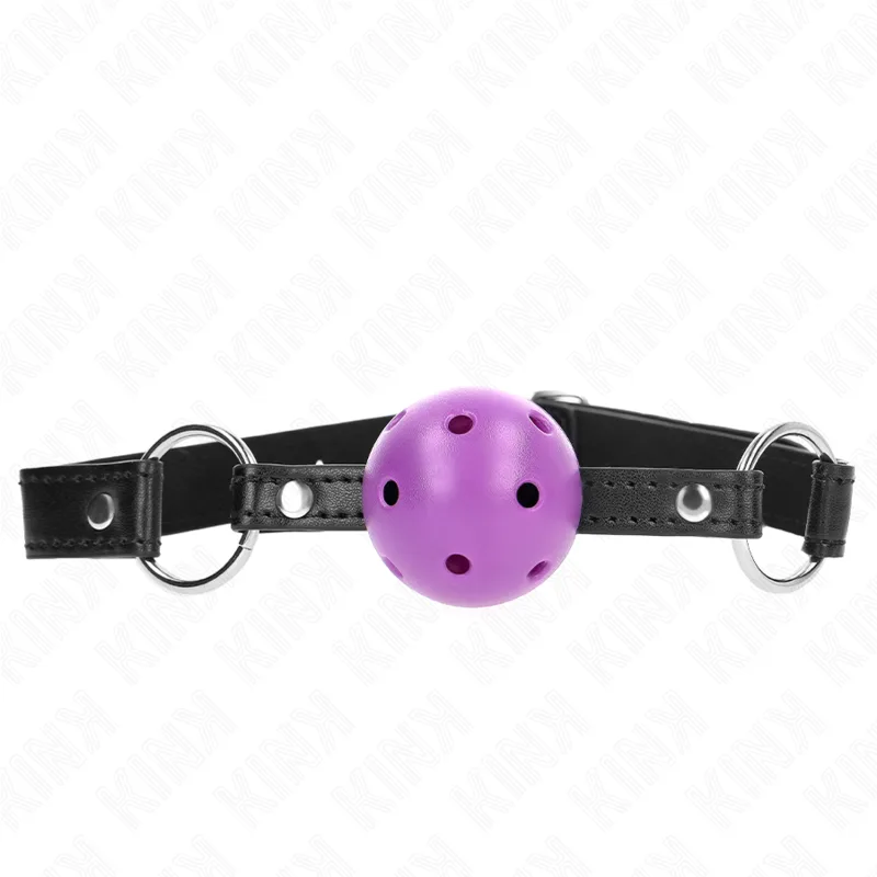 Kink - Bola Roxa Duro Oca 4,5 cm Mordaça 63,5 X 2 cm