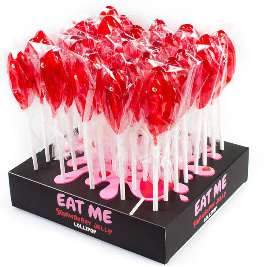 Secretplay - Display Assortment Vagina Lollipops Strawberry 40 Units