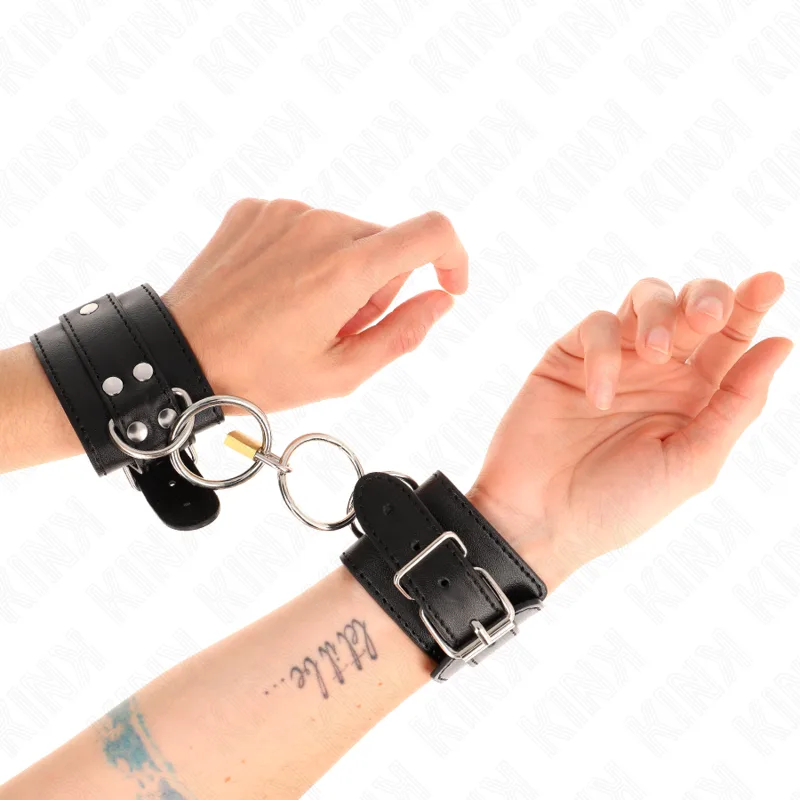 Kink - Retenções de Pulso Bloqueadas o-Anel Preto Ajustáveis 20-28 cm X 5,5 cm