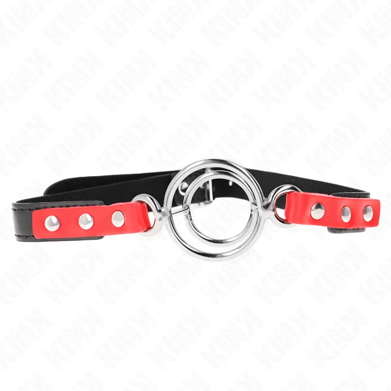 Kink - Gag com Múltiplos o-Anéis 4 / 4,8 cm Vermelho 38 X 56 cm