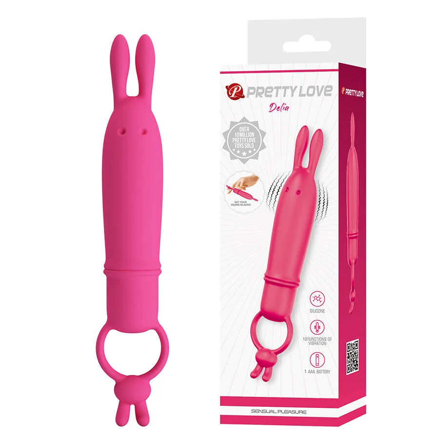 Pretty Love - Delia Vibrador Rabbit com Anel de Resistência