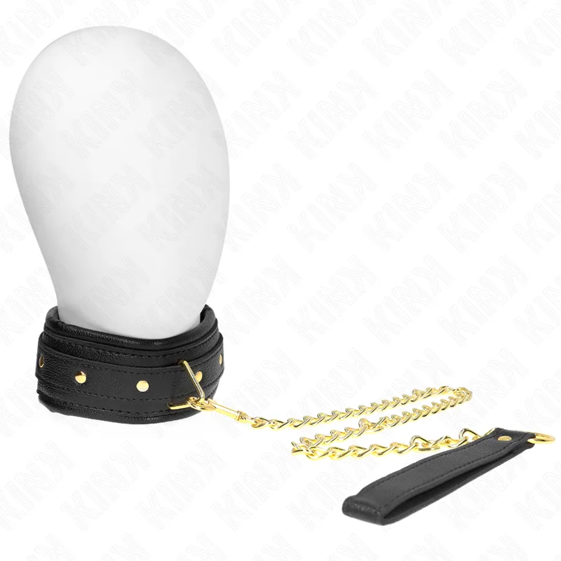 Kink - Necklace with Sponge Imitation Leather Strap Model 1 Adjustable 37-54 cm X 3 cm