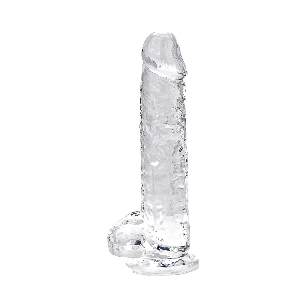Loving Joy Dildo 7 Polegadas com Testículos Transparente