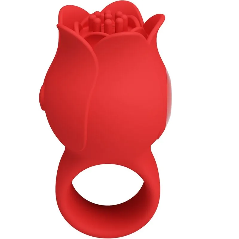 Pretty Love - Vibrador de Dedo em Forma de Jae Rose 10 Vibrações Vermelho