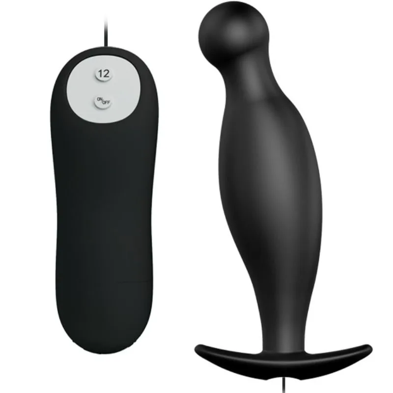 Pretty Love - Plug Anal de Silicone 12 Modos de Vibrao Preto