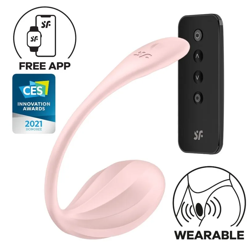 Satisfyer - Ribbed Petal Estimulador de Controle Remoto G Point Rose com Aplicativo Gratuito