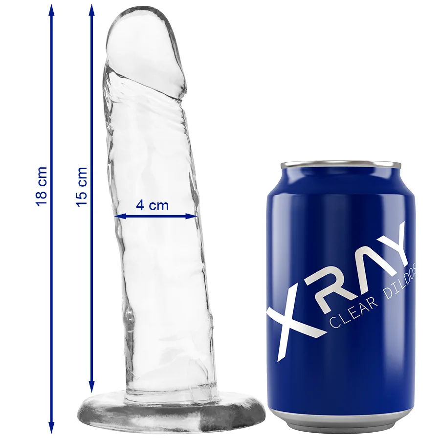 X Ray - Dildo Transparente 18 cm -o- 4 cm