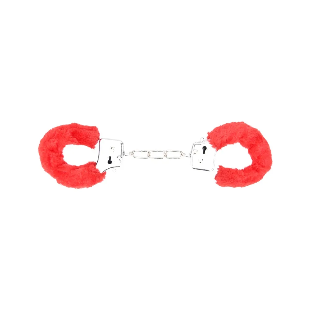 Bound to Play. Algemas Peludas Reforçadas Vermelho