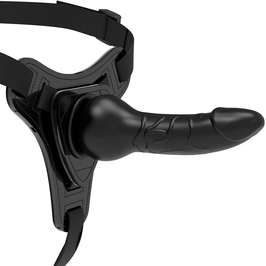 Fetish Submissive Harness - Silicone Preto Realista 16 cm