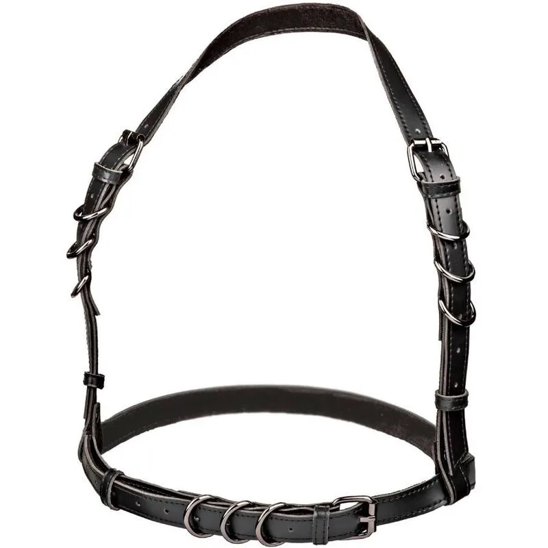 Calexotics - Euphoria Plus Size Halter Buckle Harness Black