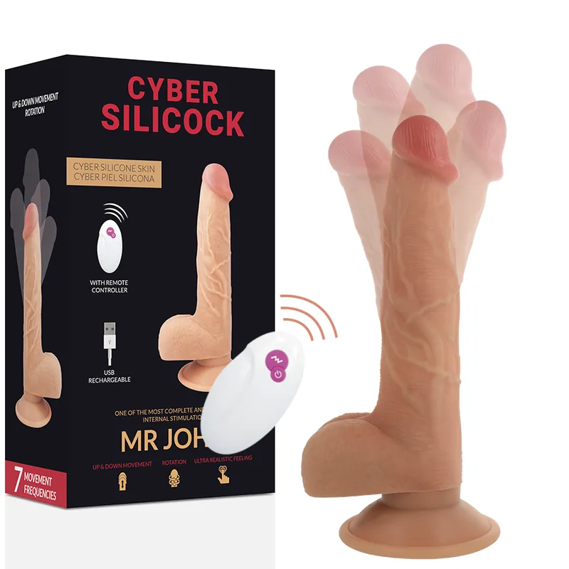 Cyber Silicock - Controle Remoto Realístico Mr John 23,88 cm -o- 4,3 cm
