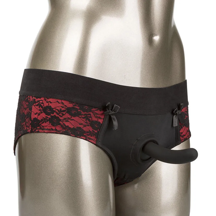 Calexotics - Conjunto de Cuecas Scandal sem Fundo com Dildo Tamanho L/XL