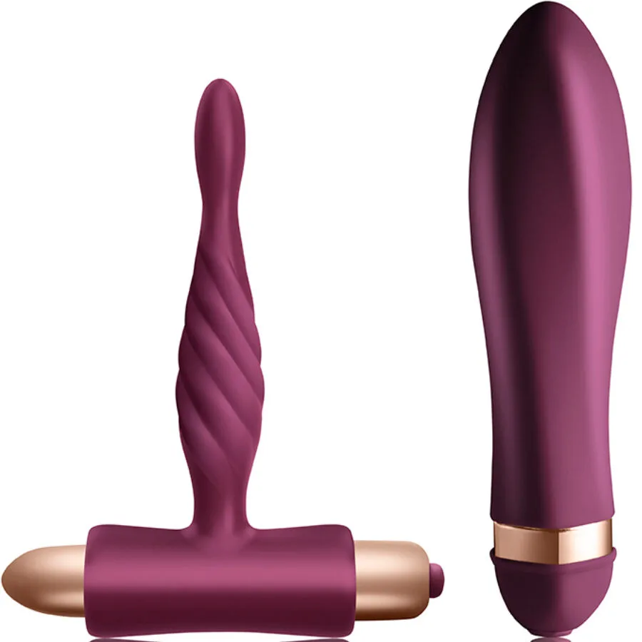 Climaximum - Kit Dare Vibrador Torcido + Plug Anal Iniciantes