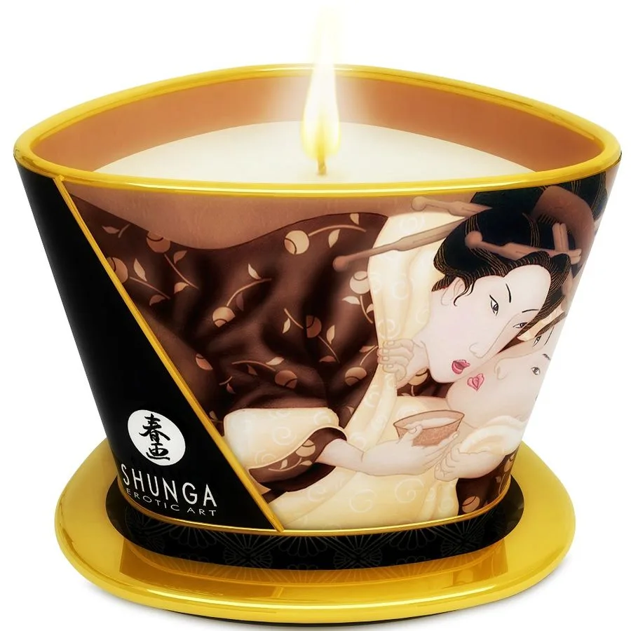 Shunga - Mini Caress By Candelight Chocolate Massage Candle 170 ml