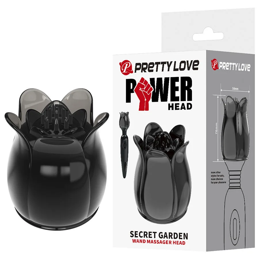 Pretty Love - Secret Garden Cabeça de Massagem Preta