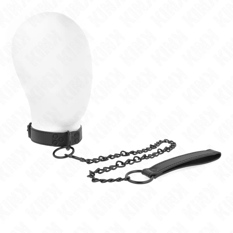 Kink - Colar com Trela Escura 65 cm Ajustável 37-54 cm X 3 cm
