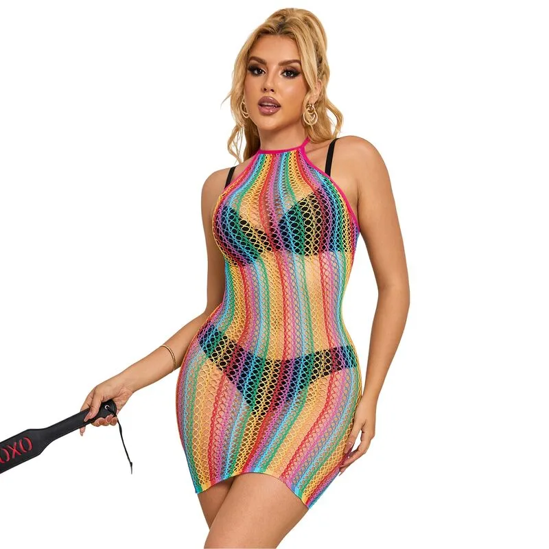 Subblime - 952341 Vestido Rainbow Fishnet Tamanho Único